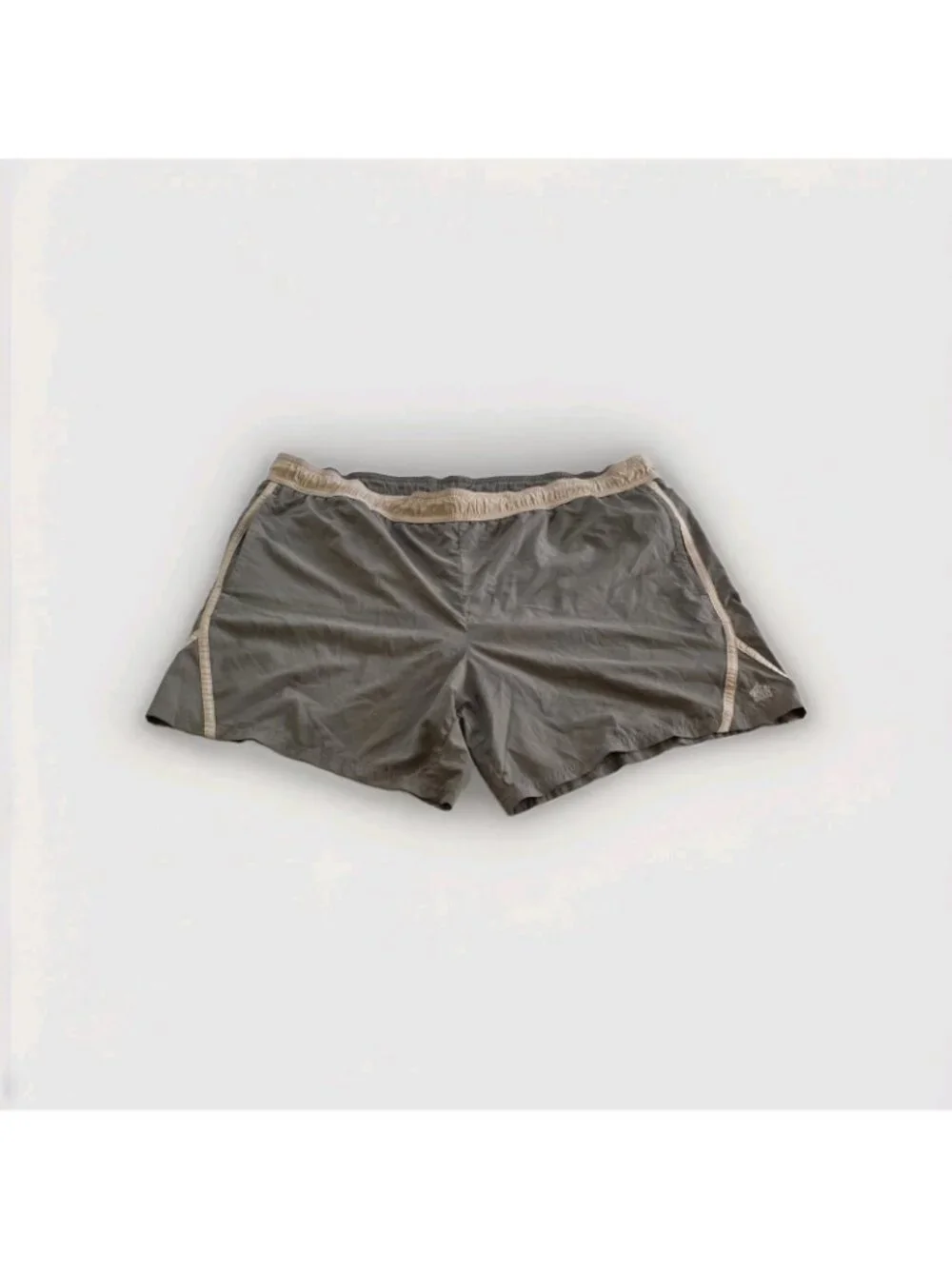 Nero Perla La Perla Swim Trunks Shorts Men XXL Olive Tan Mesh Lined Italy FLAW